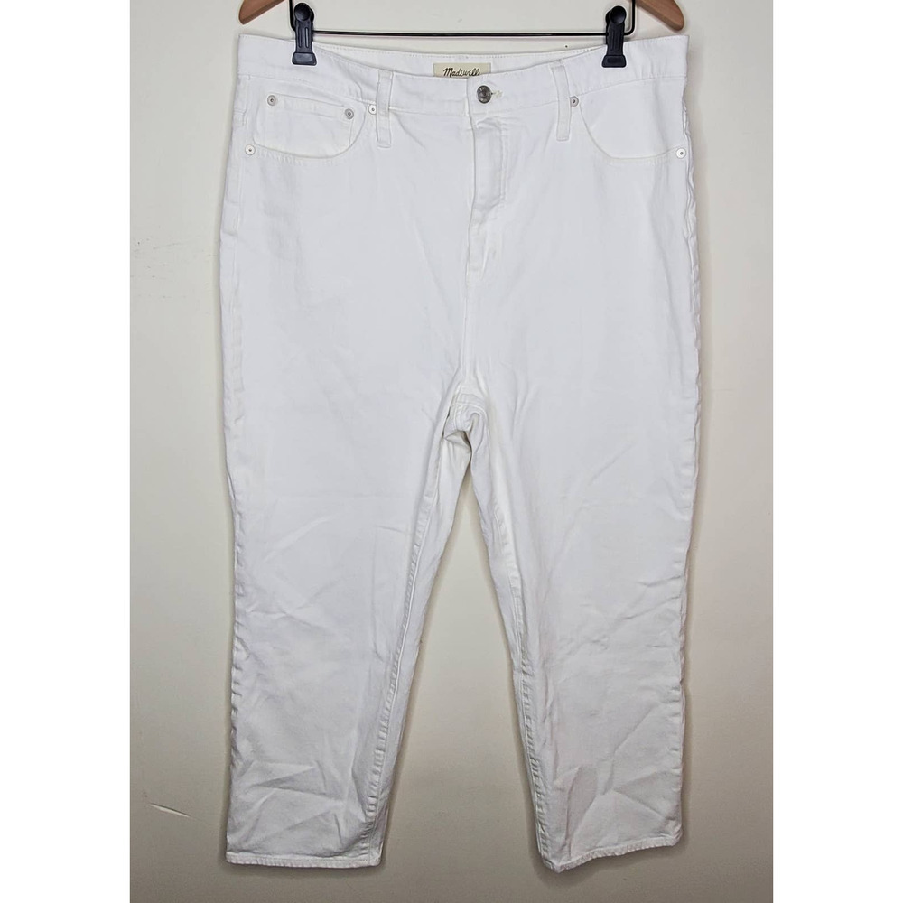Madewell Classic Straight Jeans Tile White, sz 32